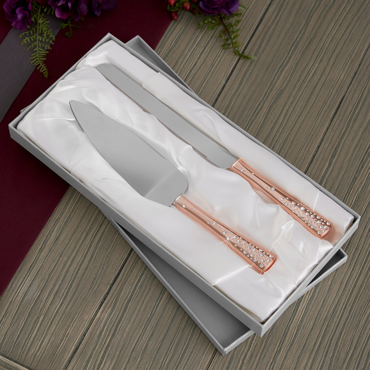 Personalization Mall Stainless Steel Cake Serving Set Wayfair Canada